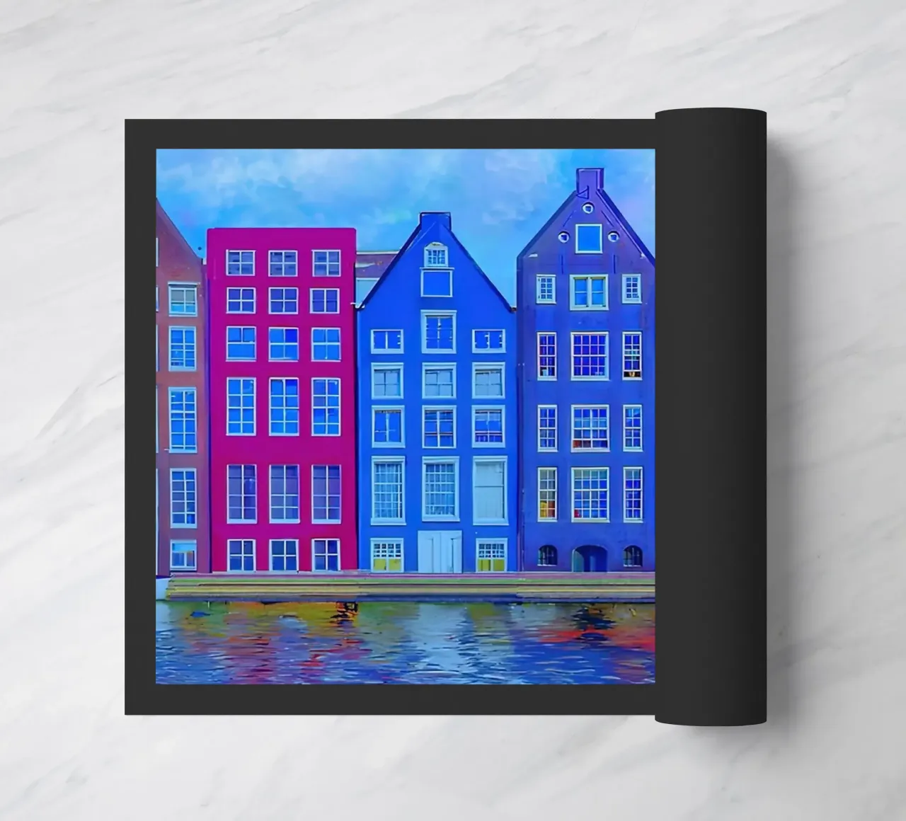 Maisons en rangée d'Amsterdam paillasson de ART BEST