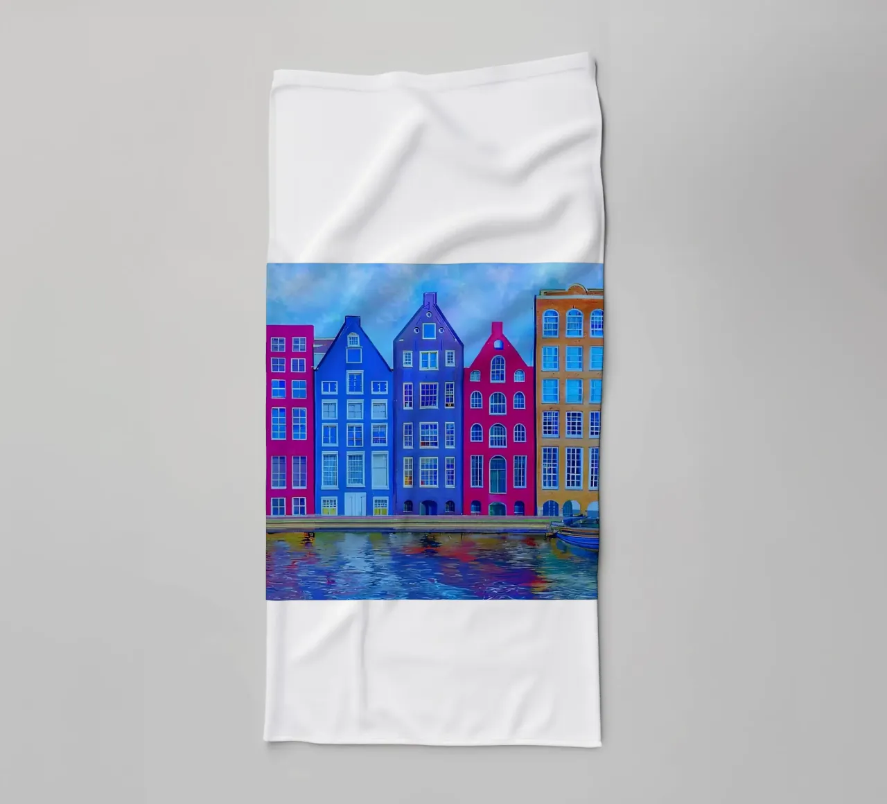 Maisons en rangée d'Amsterdam serviette de bain de ART BEST