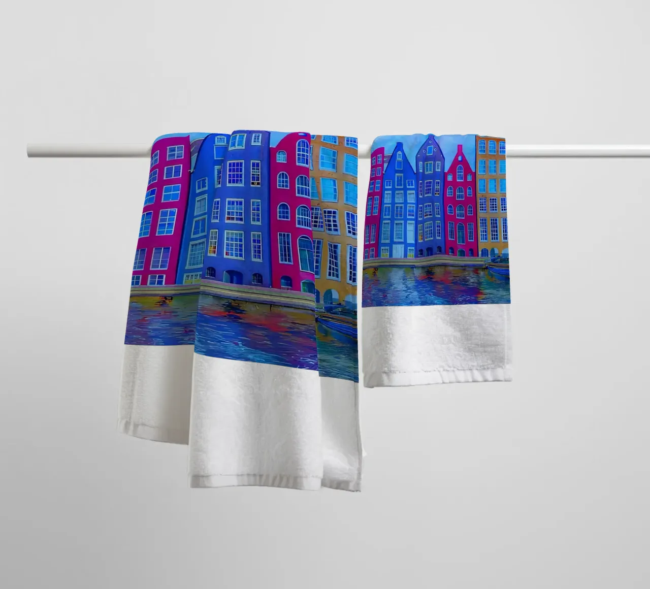 Maisons en rangée d'Amsterdam serviette de bain de ART BEST