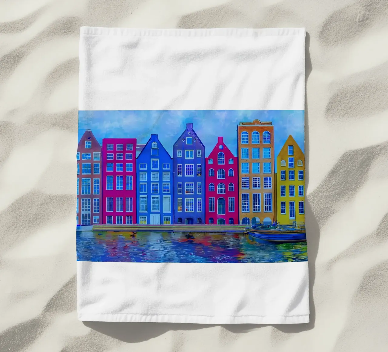 Case a schiera di Amsterdam telo mare da ART BEST