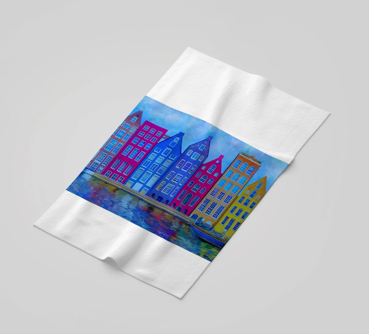 Case a schiera di Amsterdam telo mare da ART BEST