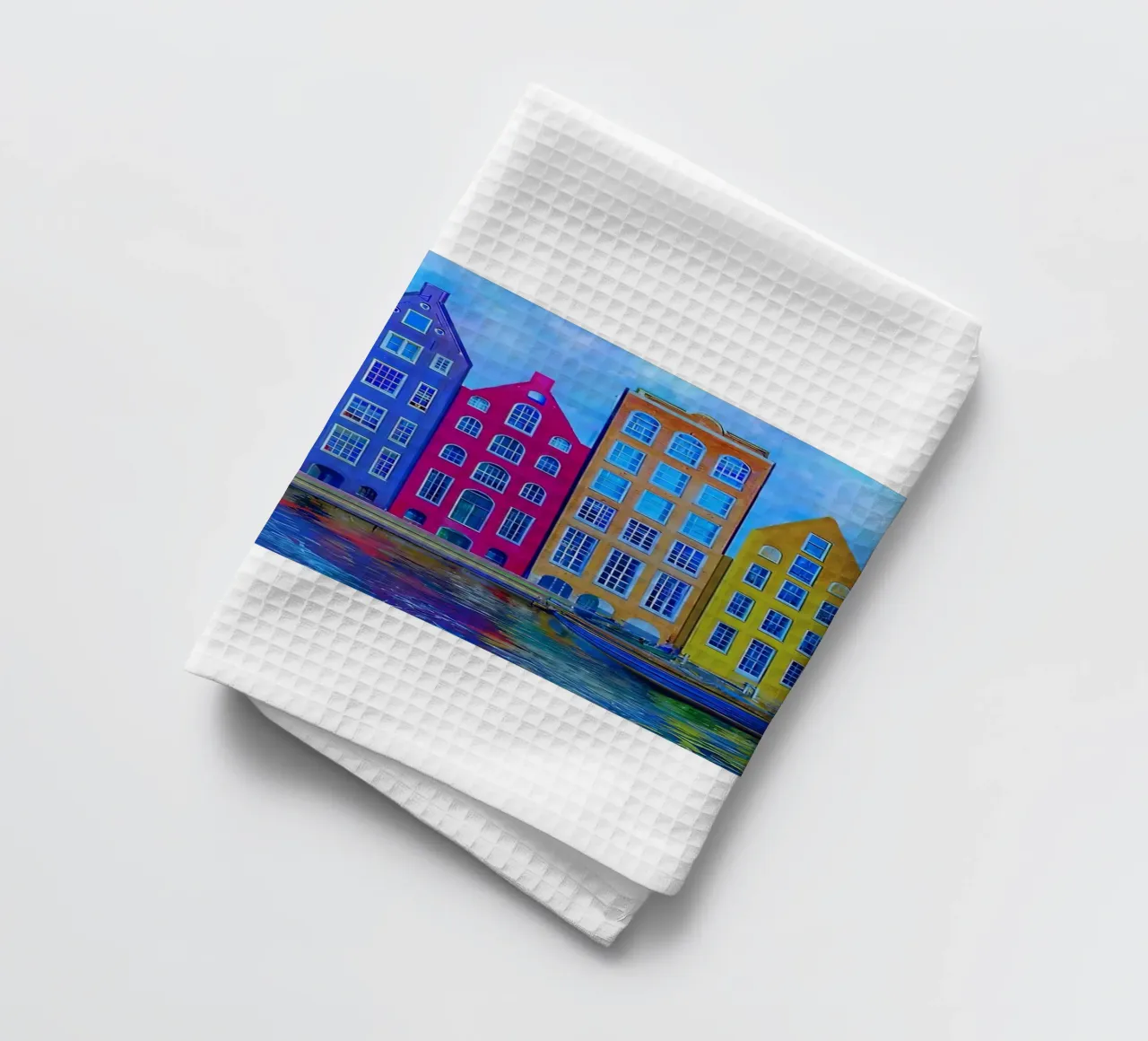 Maisons en rangée d'Amsterdam torchon de ART BEST