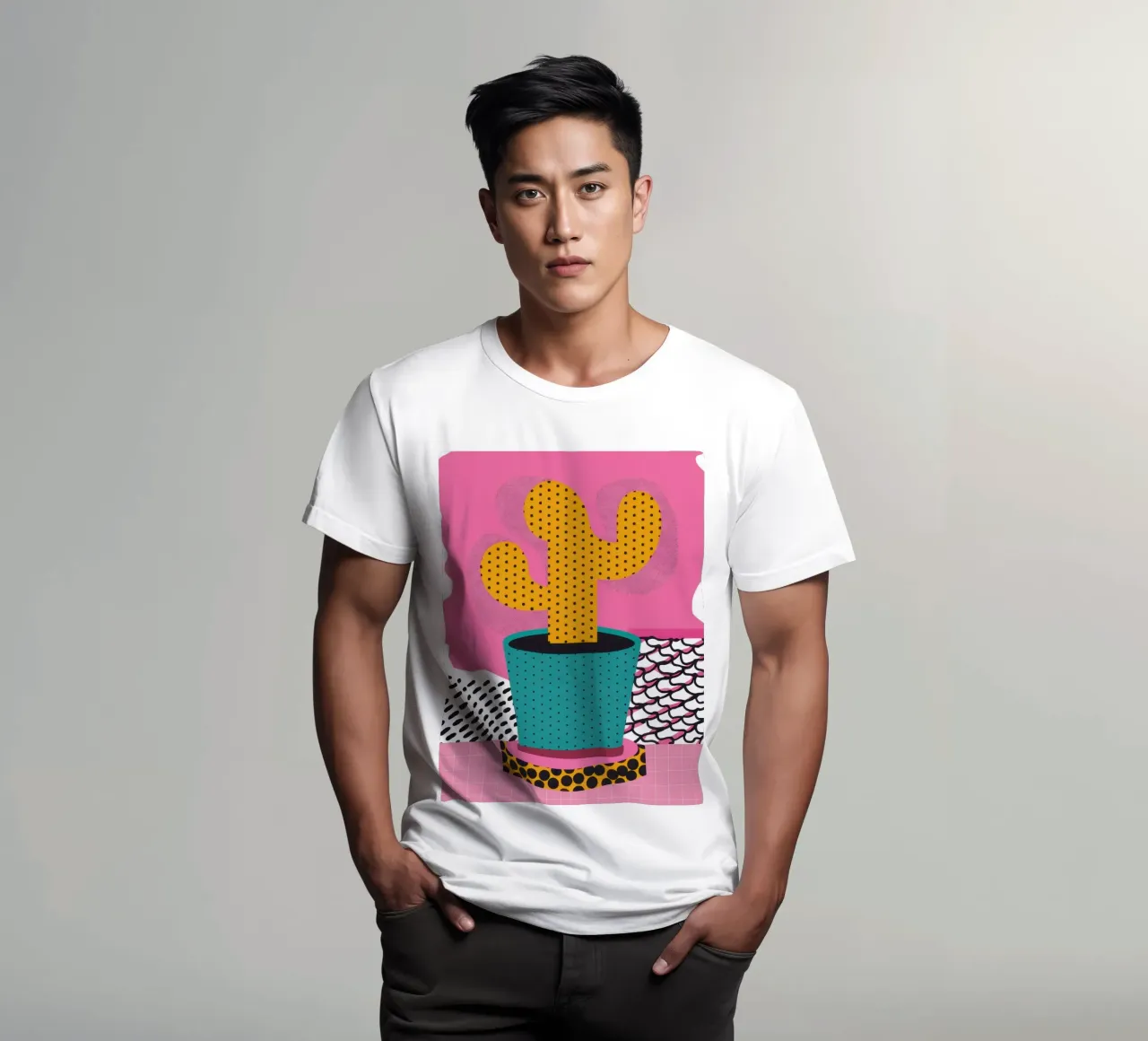 Cactus con cappello t-shirt da Obs Canvas