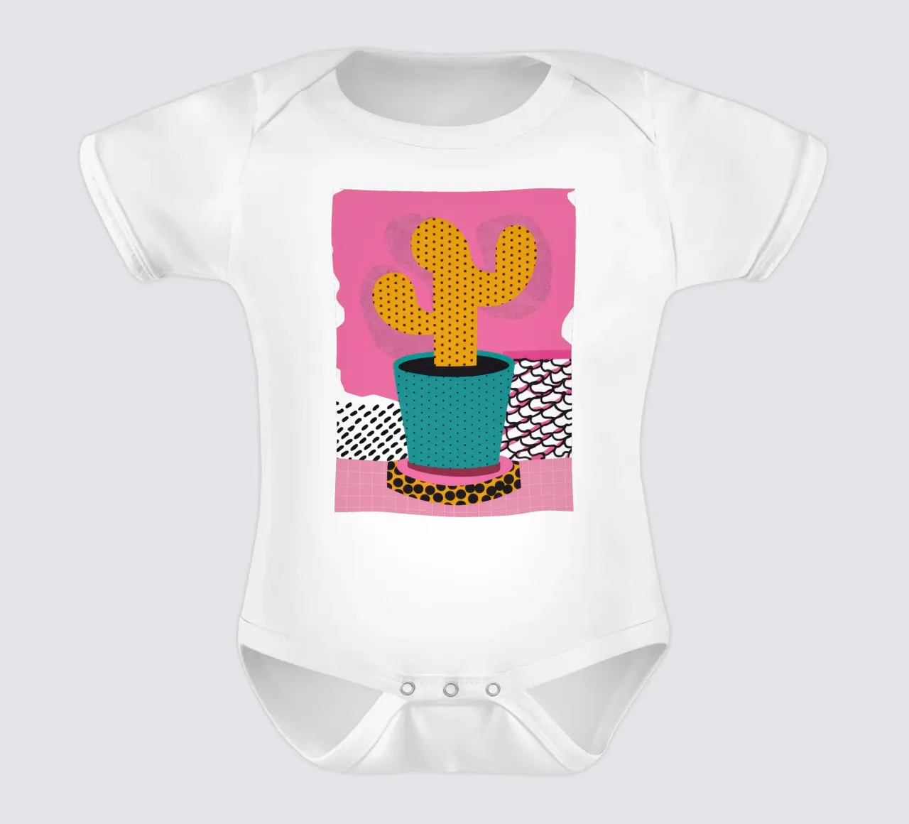 Cactus con cappello body neonato maniche corte da Obs Canvas