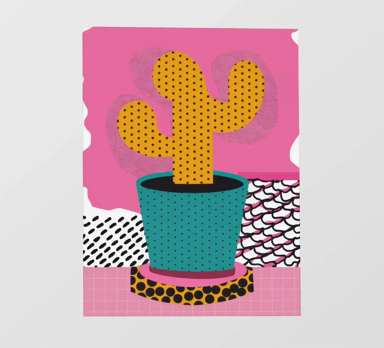 Cactus con cappello pellicola backlit da Obs Canvas