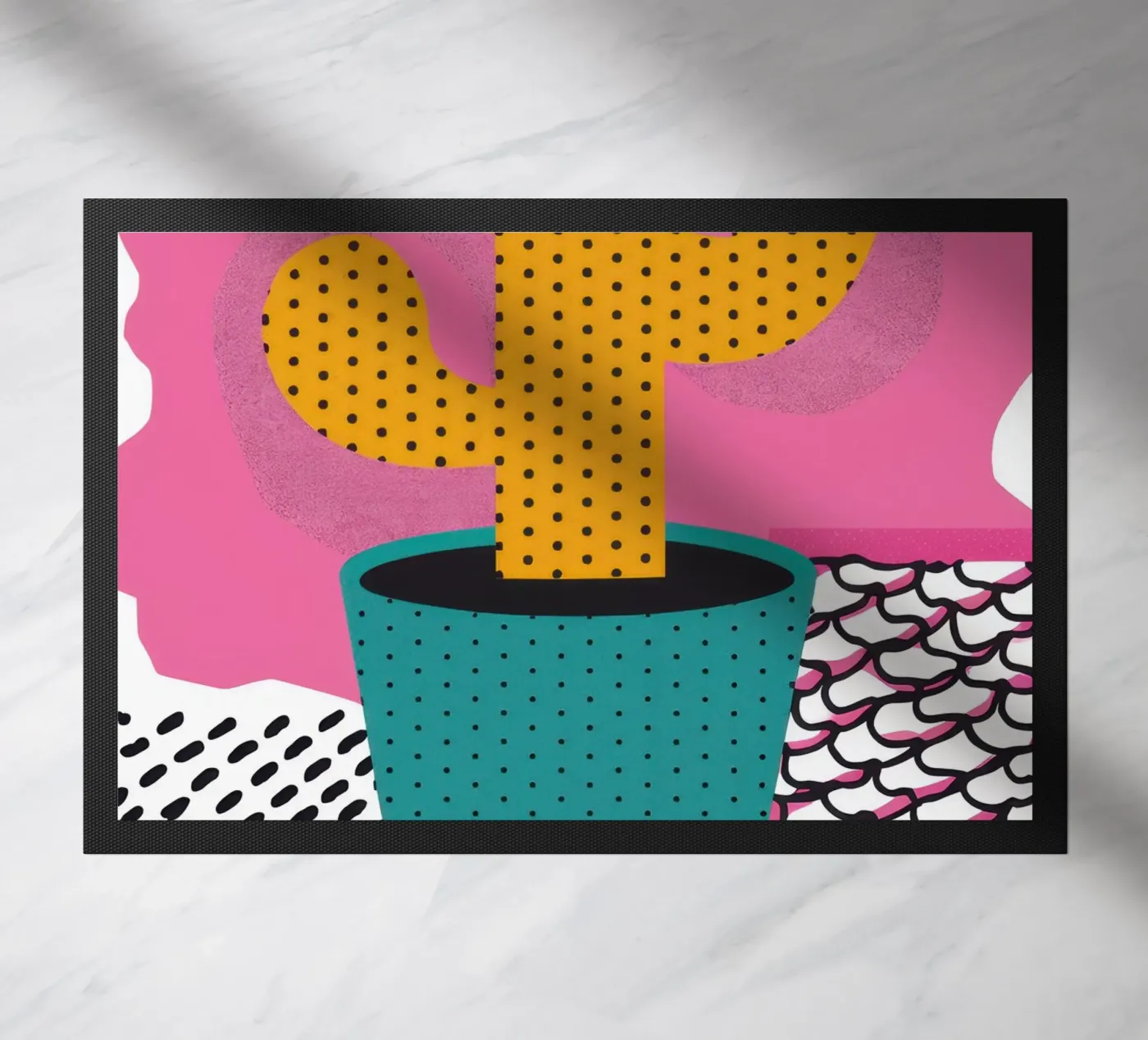 Cactus with Hat doormat by Obs Canvas