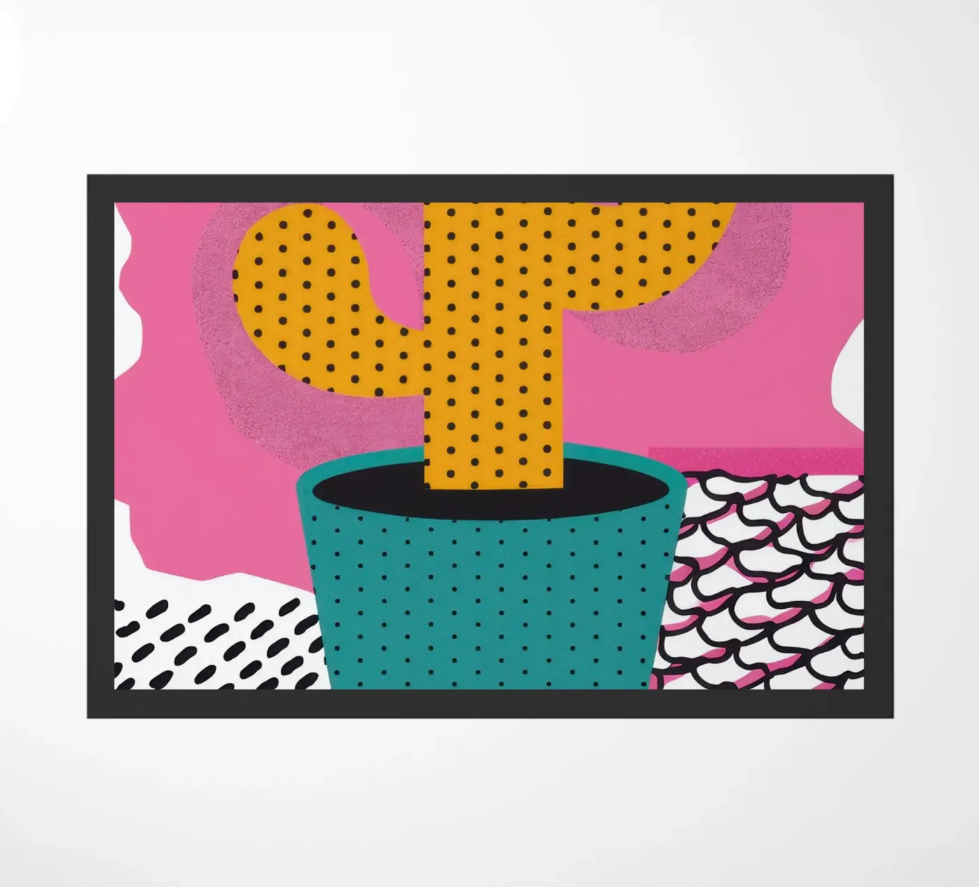 Cactus with Hat doormat by Obs Canvas