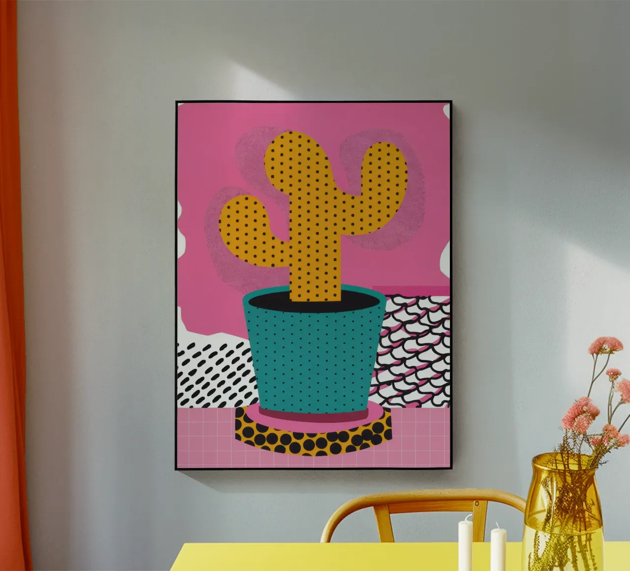 Cactus con cappello plexiglass da Obs Canvas