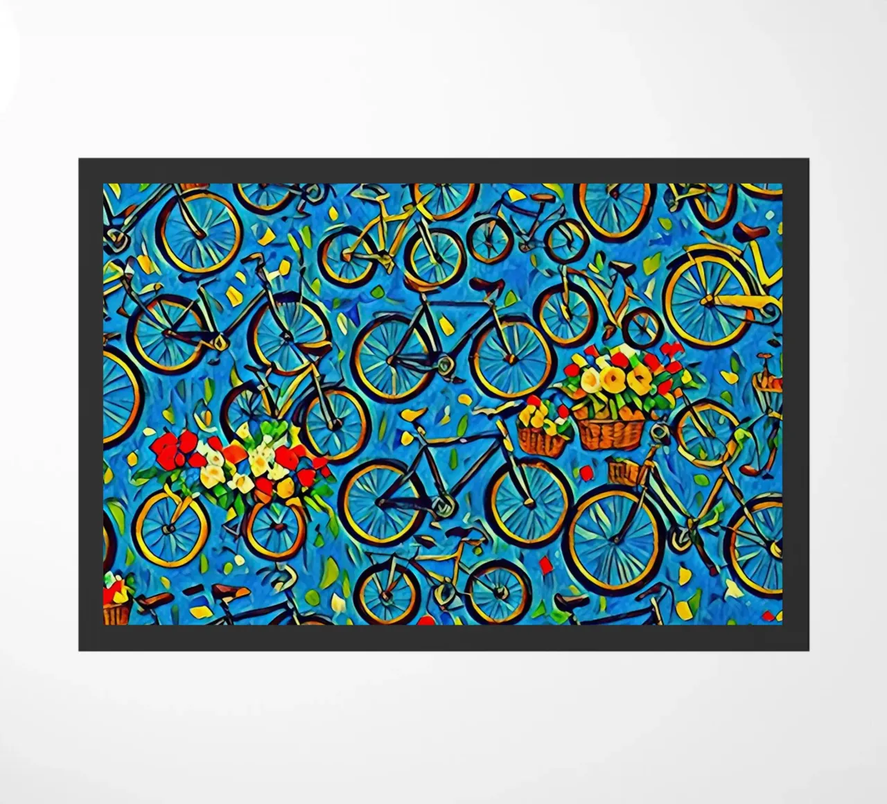 Bicycle Collage doormat by ART BEST