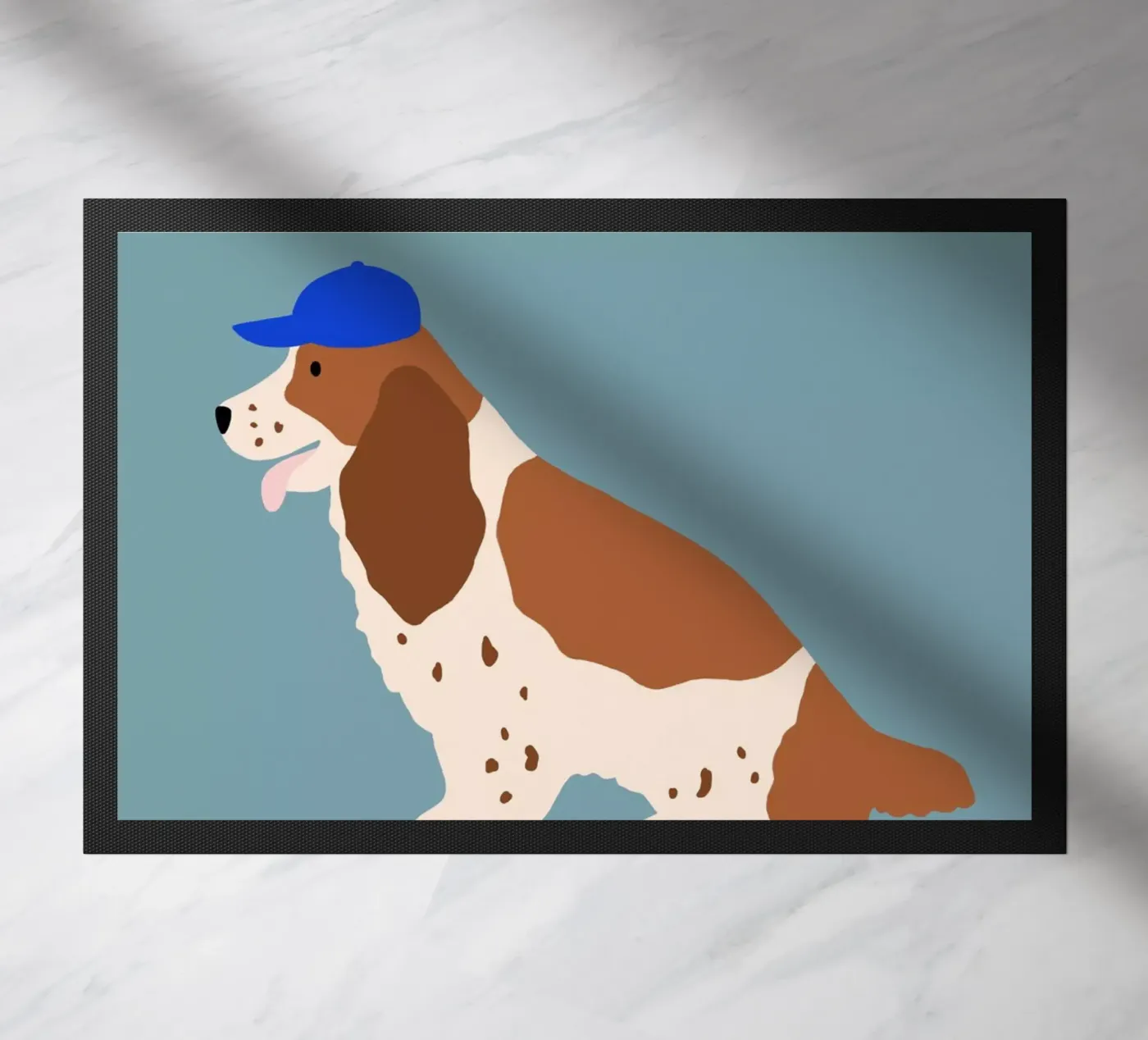 Cocker Spaniel con cappuccio blu zerbino da Maren Gross