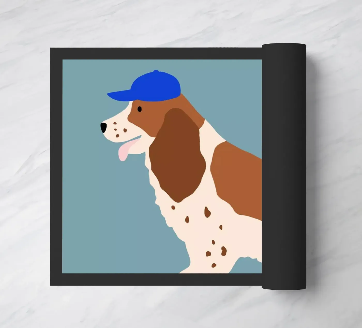 Cocker Spaniel con cappuccio blu zerbino da Maren Gross