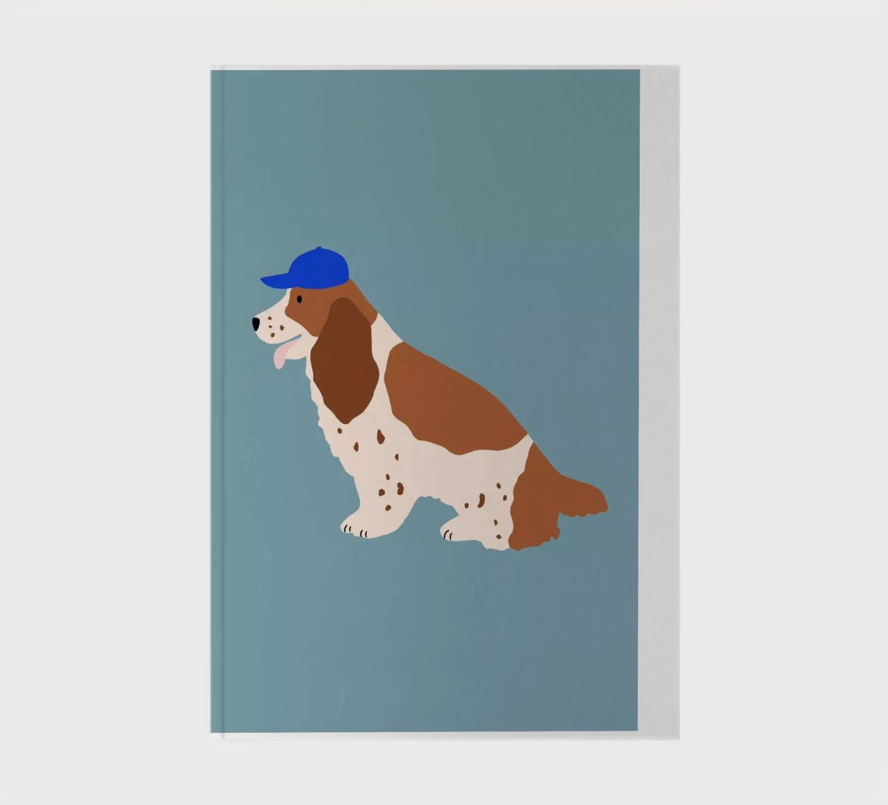 Cocker Spaniel with Blue cap notebook by Maren Gross