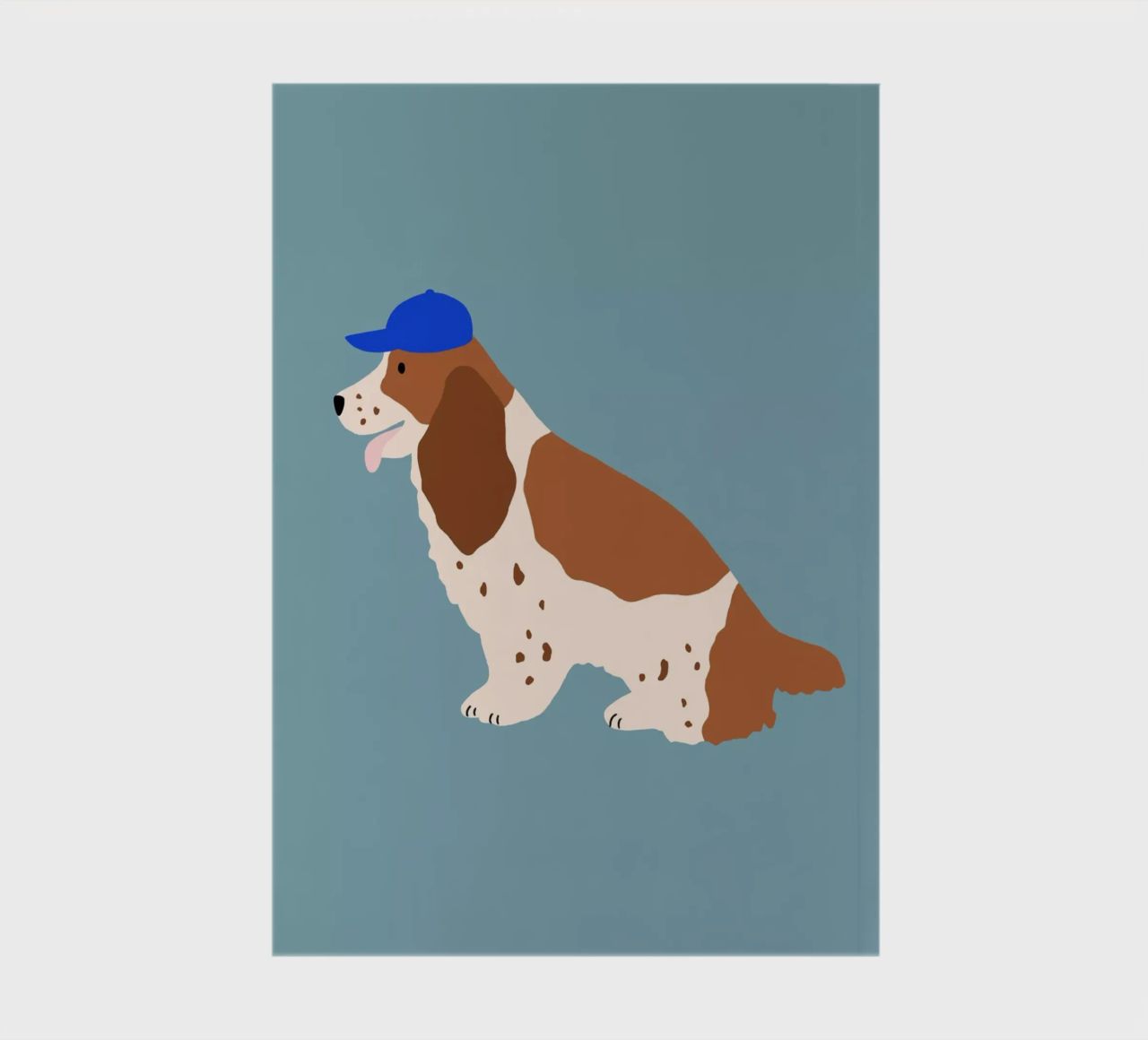 Cocker Spaniel with Blue cap notebook by Maren Gross