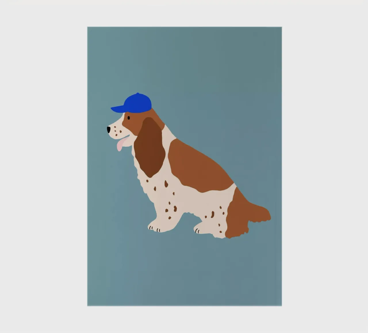 Cocker Spaniel mit blauer Mütze Notizbuch von Maren Gross