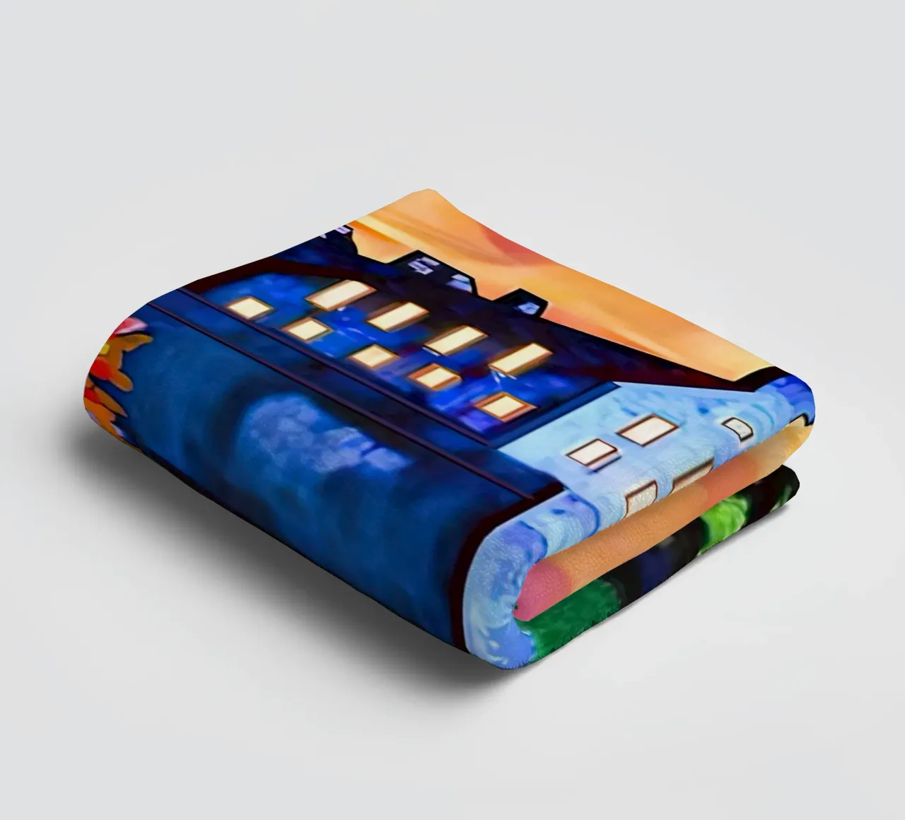 Edinburgh Castle at Dusk towel by ART BEST