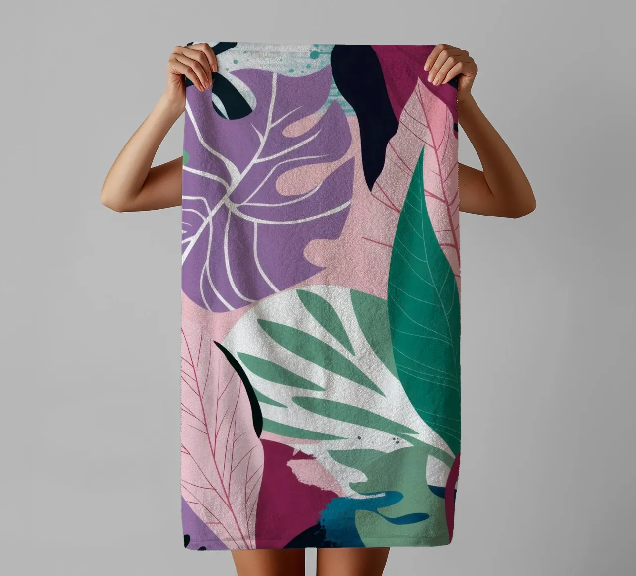 Un fresco paesaggio da sogno tropicale asciugamano da bagno da Frosh Pallete
