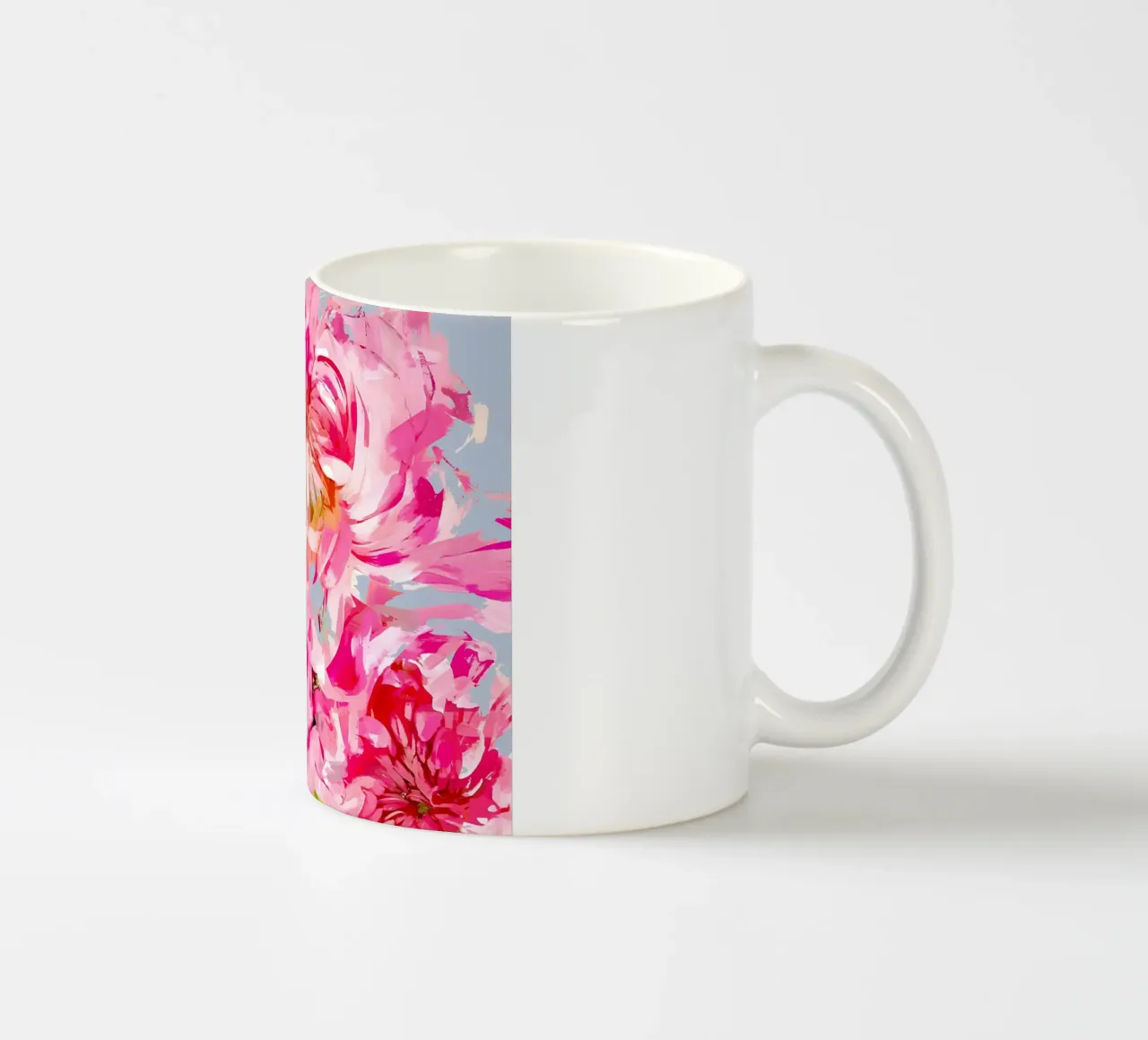 Wild Pink Peonies ceramic mug by 83oranges