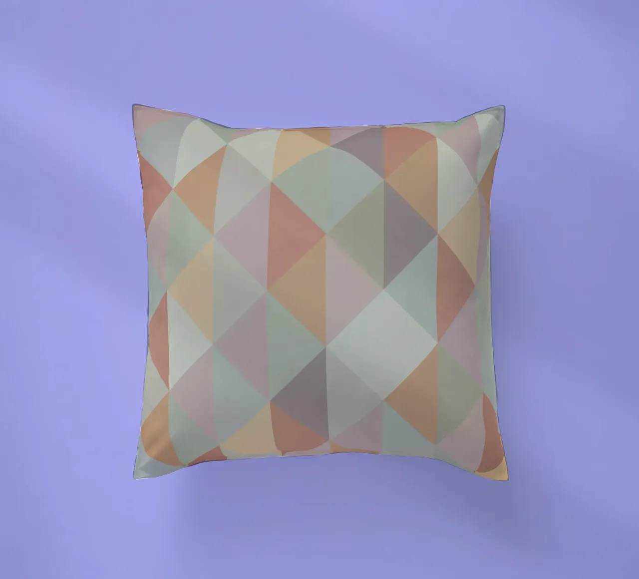 Colorful triangle pattern decorative cushion by Metron