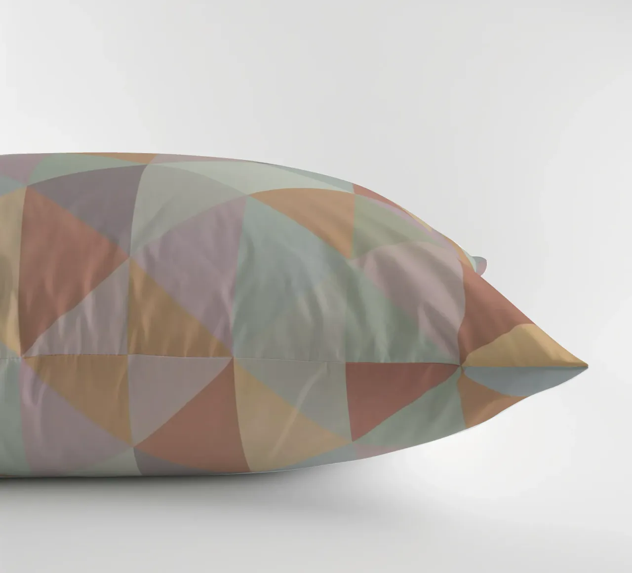 Colorful triangle pattern decorative cushion by Metron