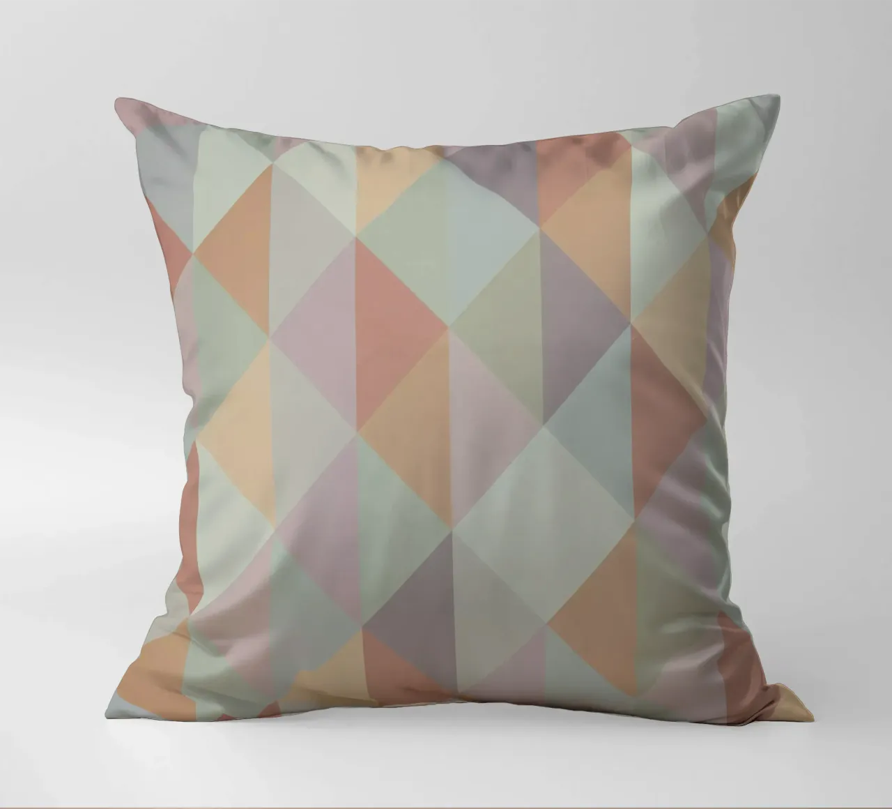Colorful triangle pattern decorative cushion by Metron