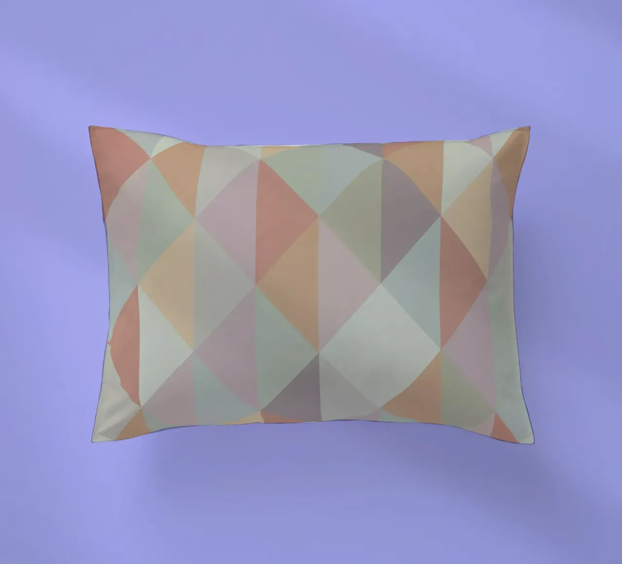 Colorful triangle pattern decorative cushion by Metron