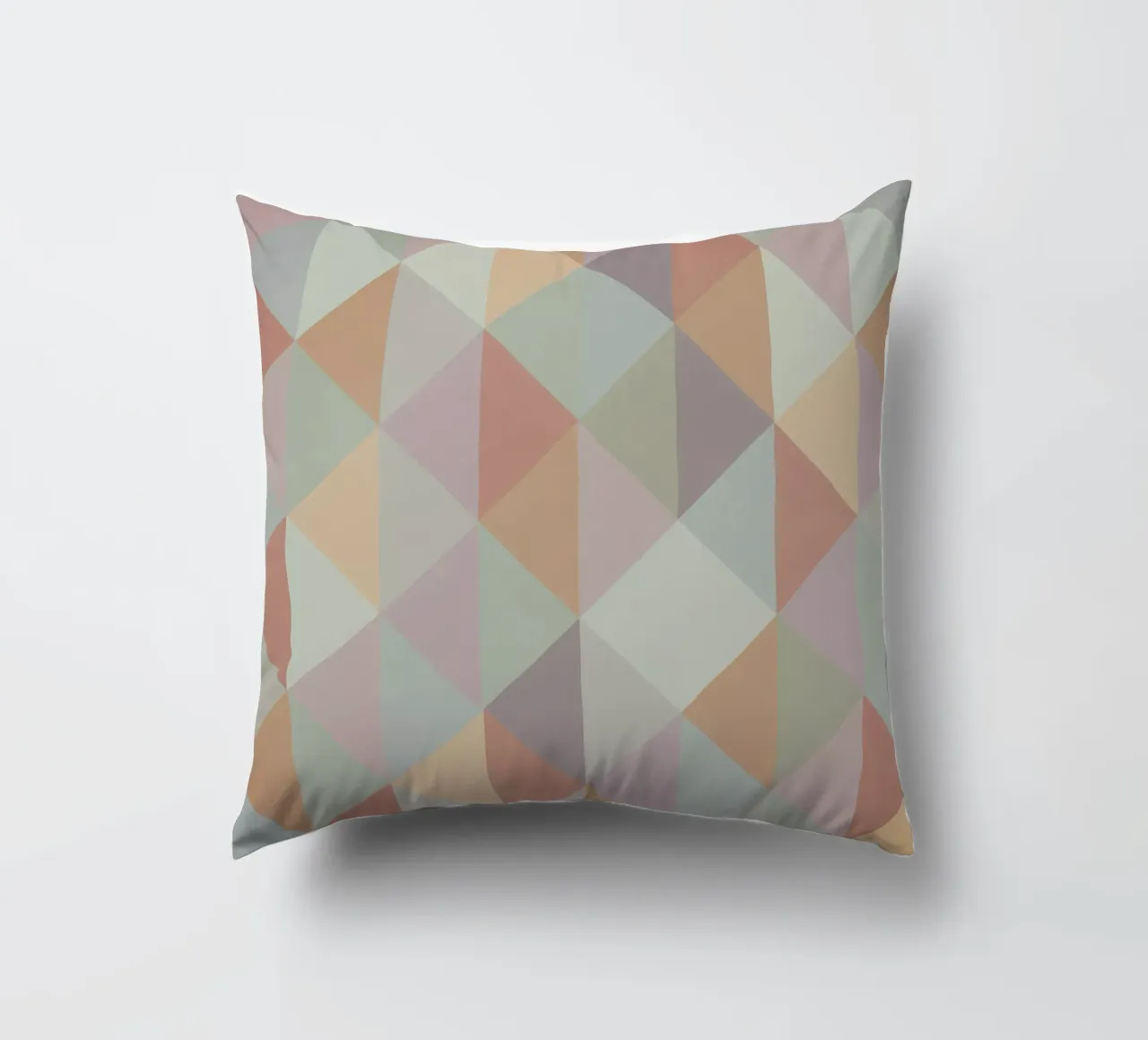Colorful triangle pattern decorative cushion by Metron