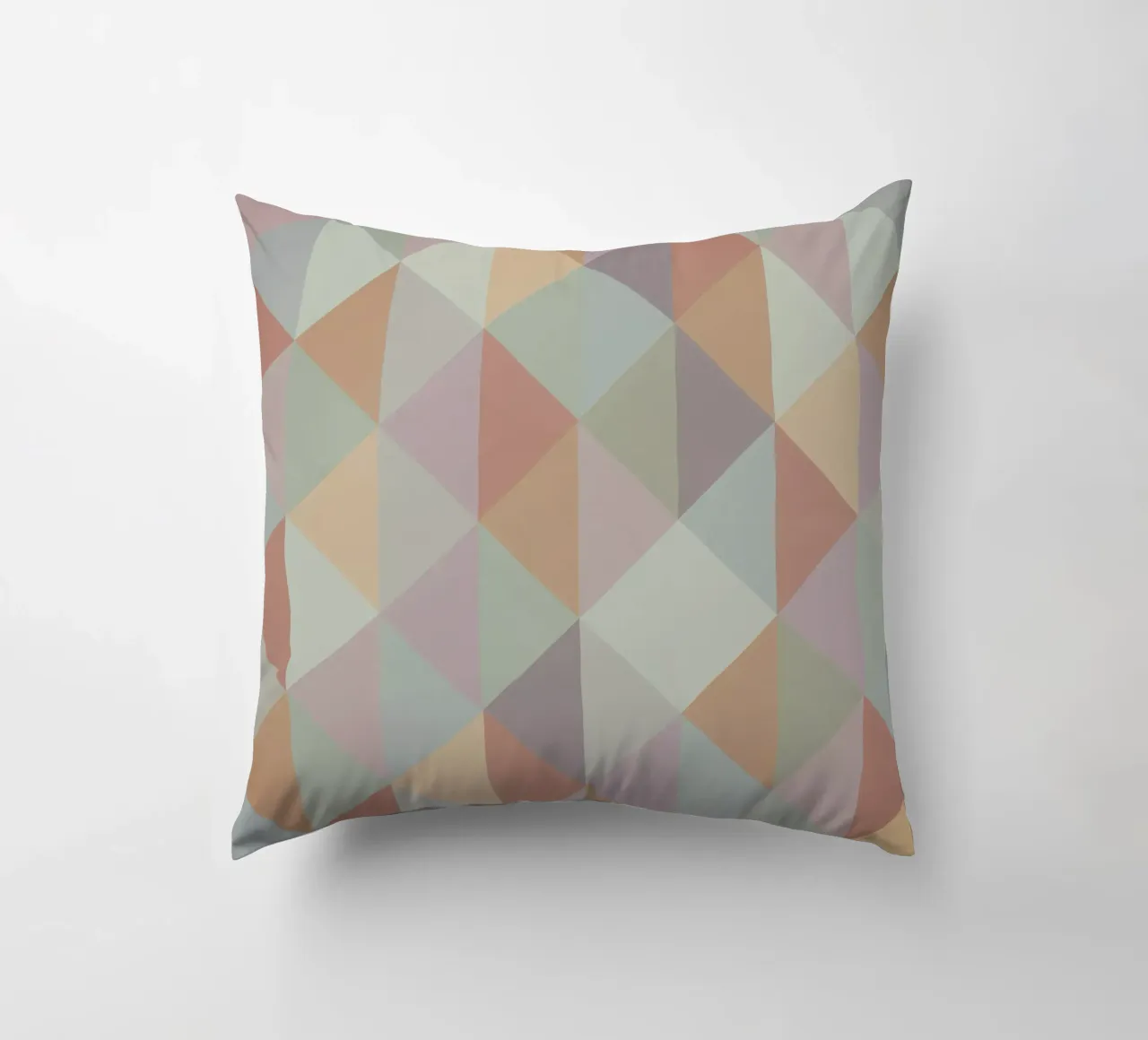 Colorful triangle pattern decorative cushion by Metron