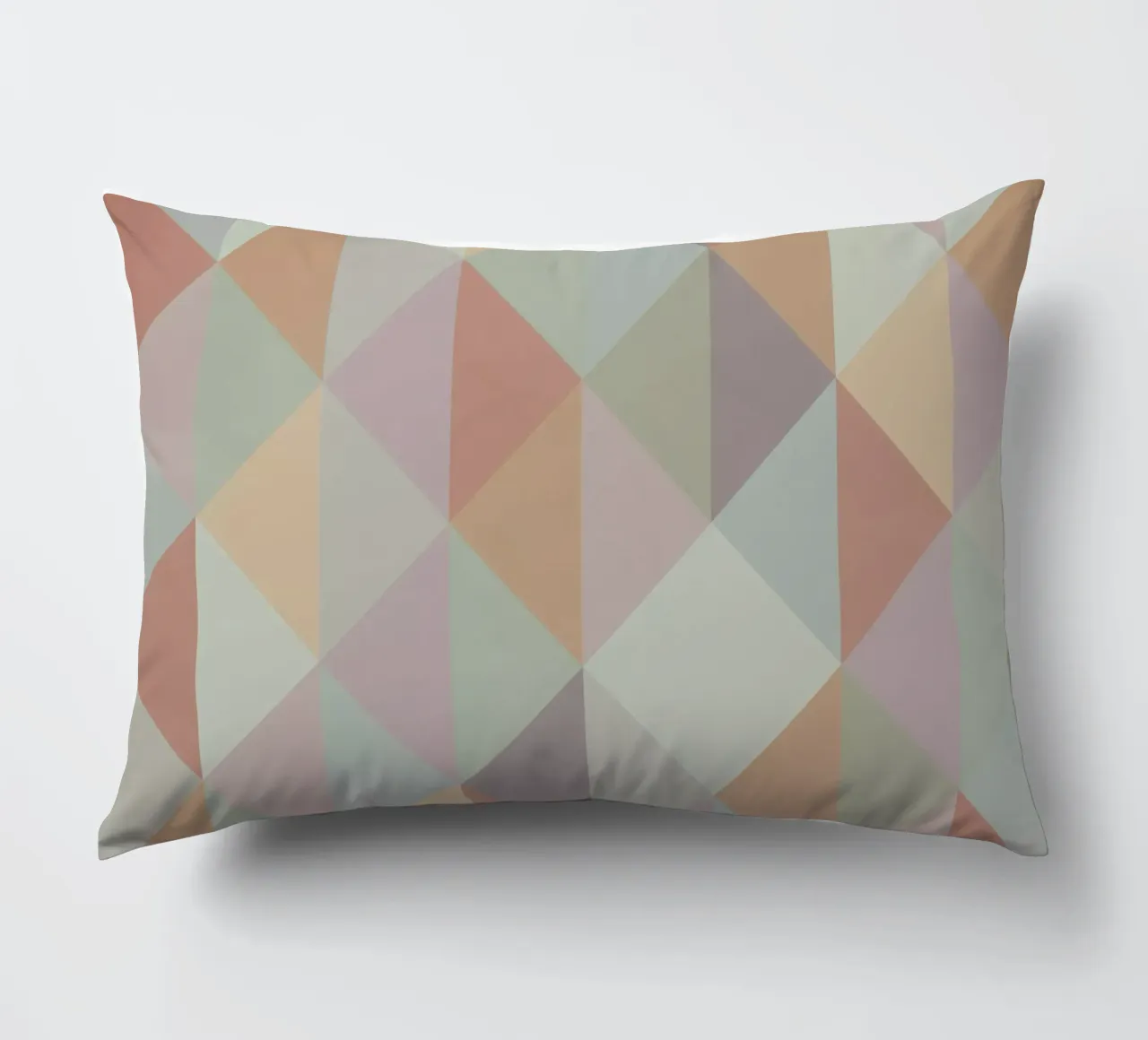 Colorful triangle pattern decorative cushion by Metron