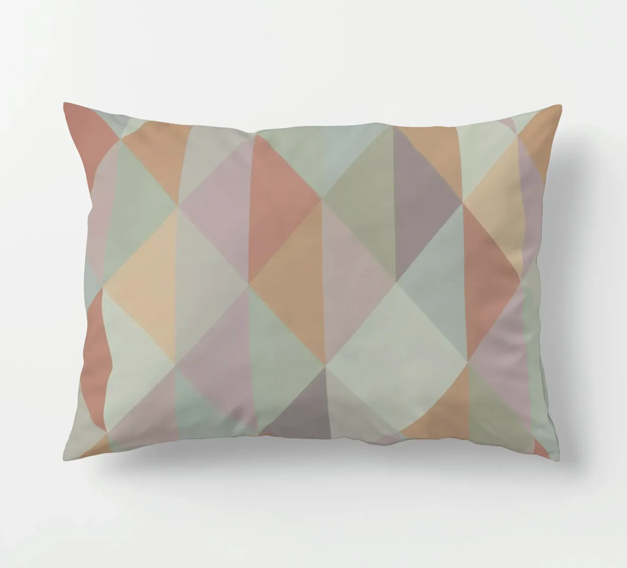 Colorful triangle pattern decorative cushion by Metron