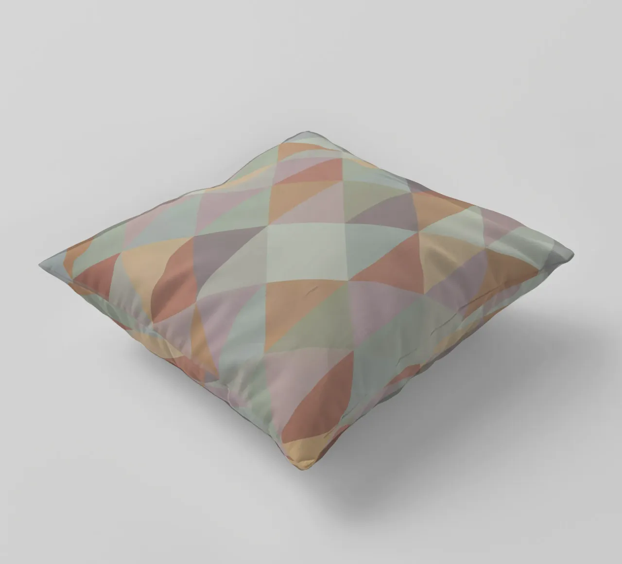 Colorful triangle pattern decorative cushion by Metron
