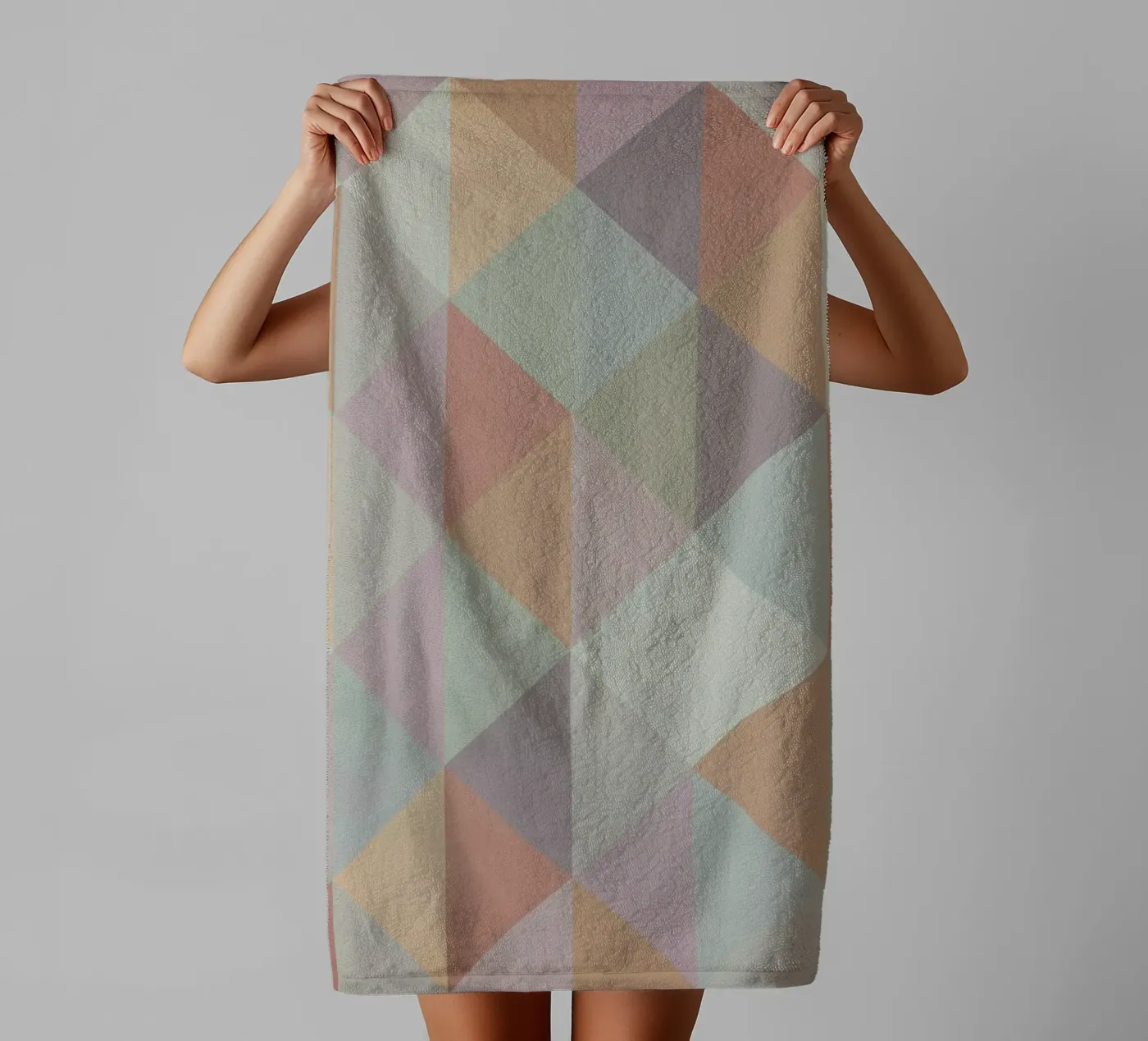 Colorful triangle pattern towel by Metron