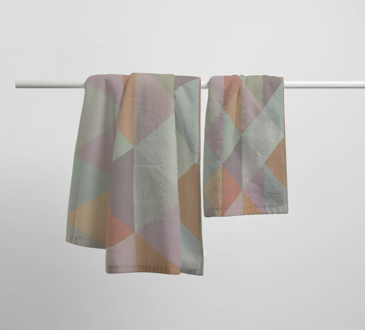 Disegno a triangolo colorato asciugamano da bagno da Metron