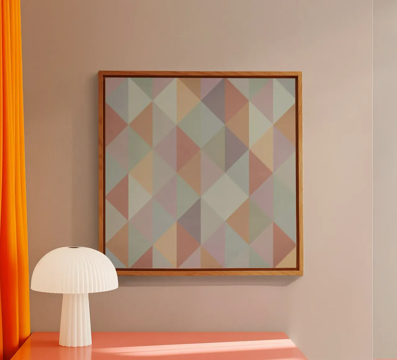 Disegno a triangolo colorato plexiglass da Metron