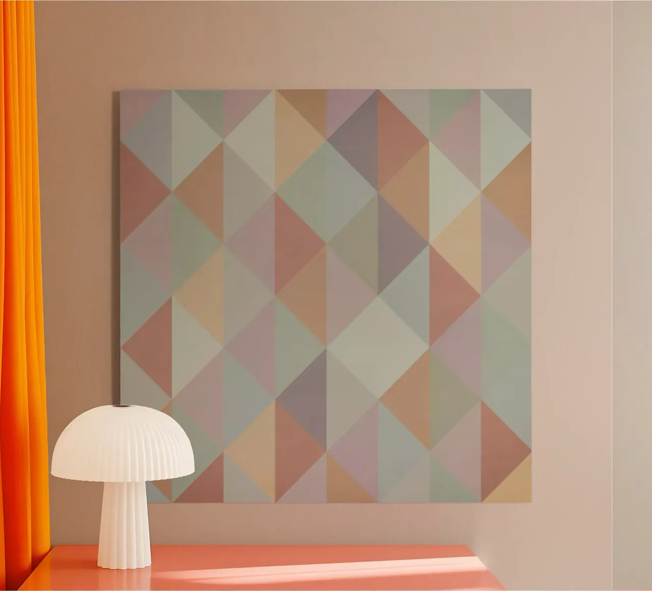 Disegno a triangolo colorato plexiglass da Metron