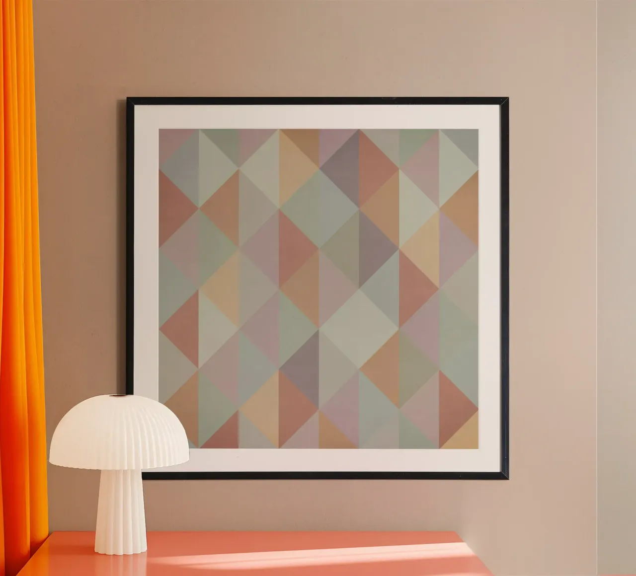 Disegno a triangolo colorato poster da Metron