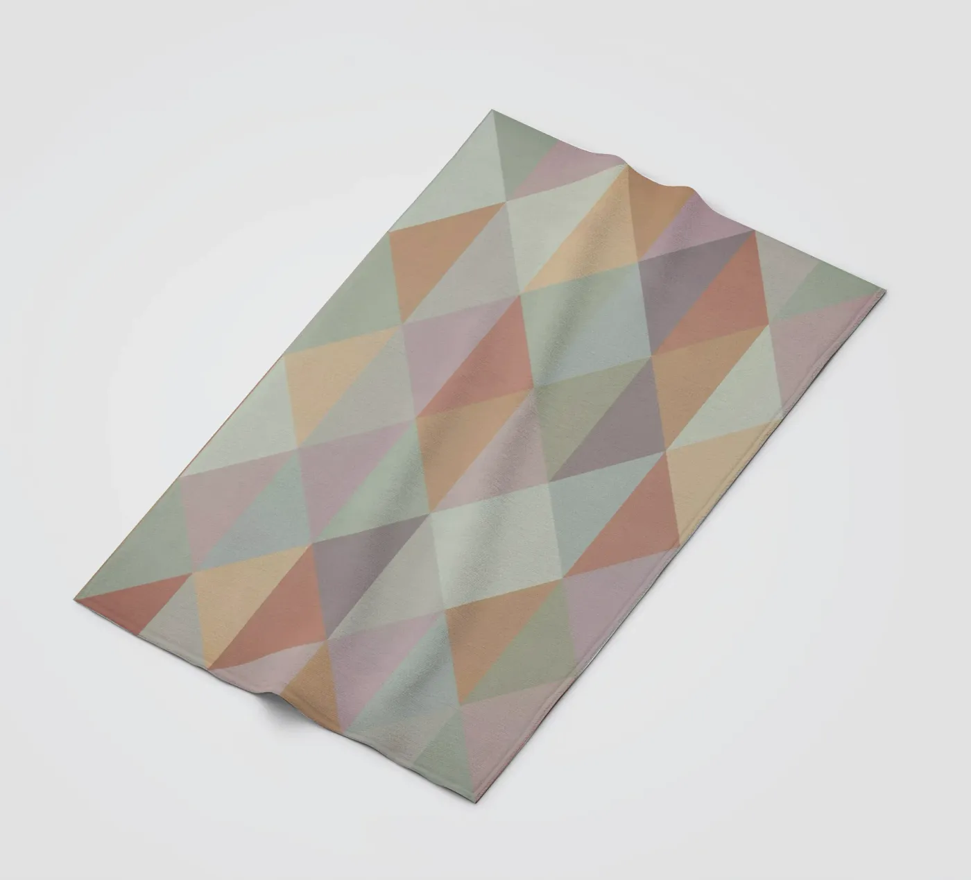Colorful triangle pattern fleece blanket by Metron