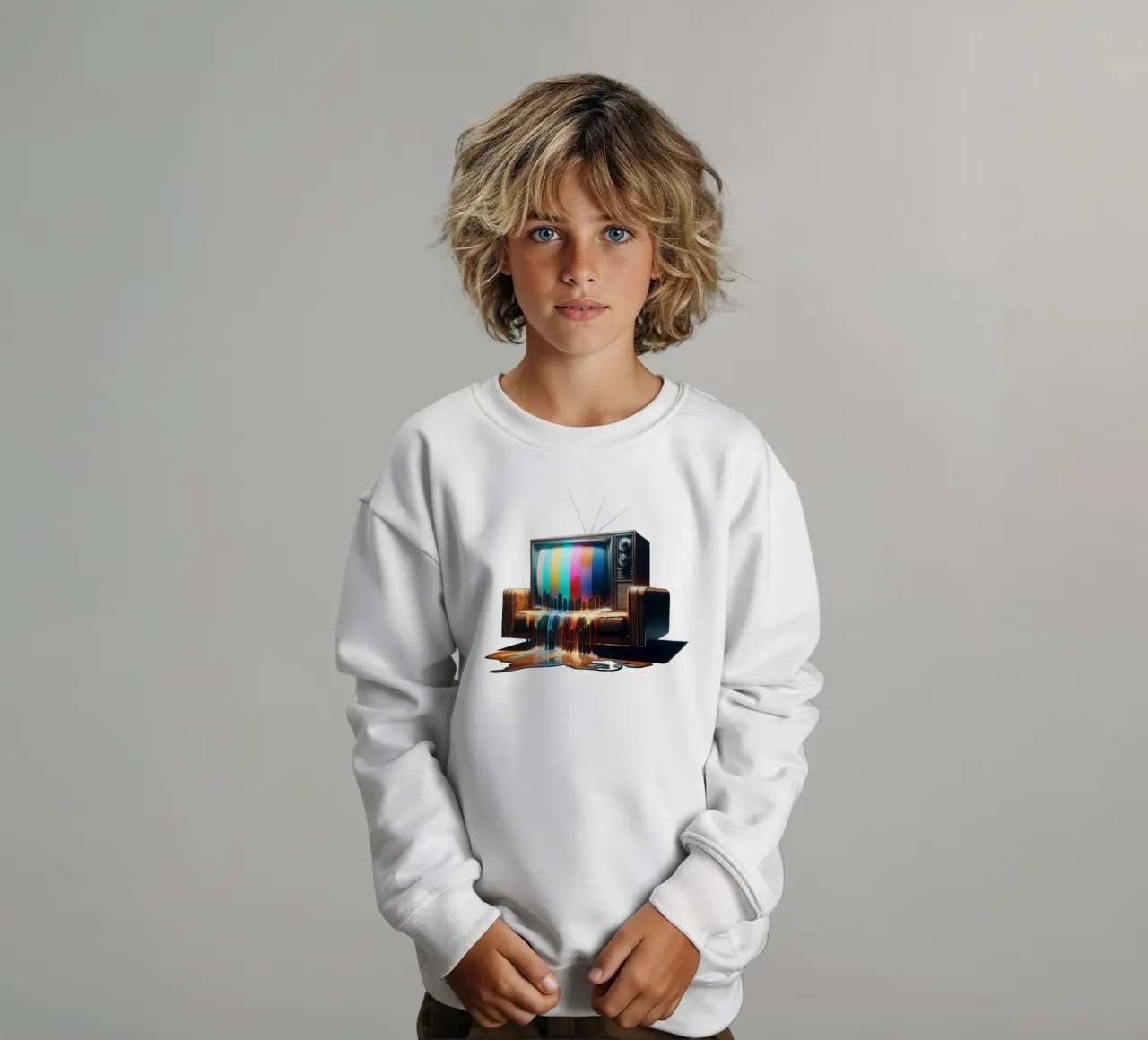 Junk TV felpa bambino da Art Unleashed