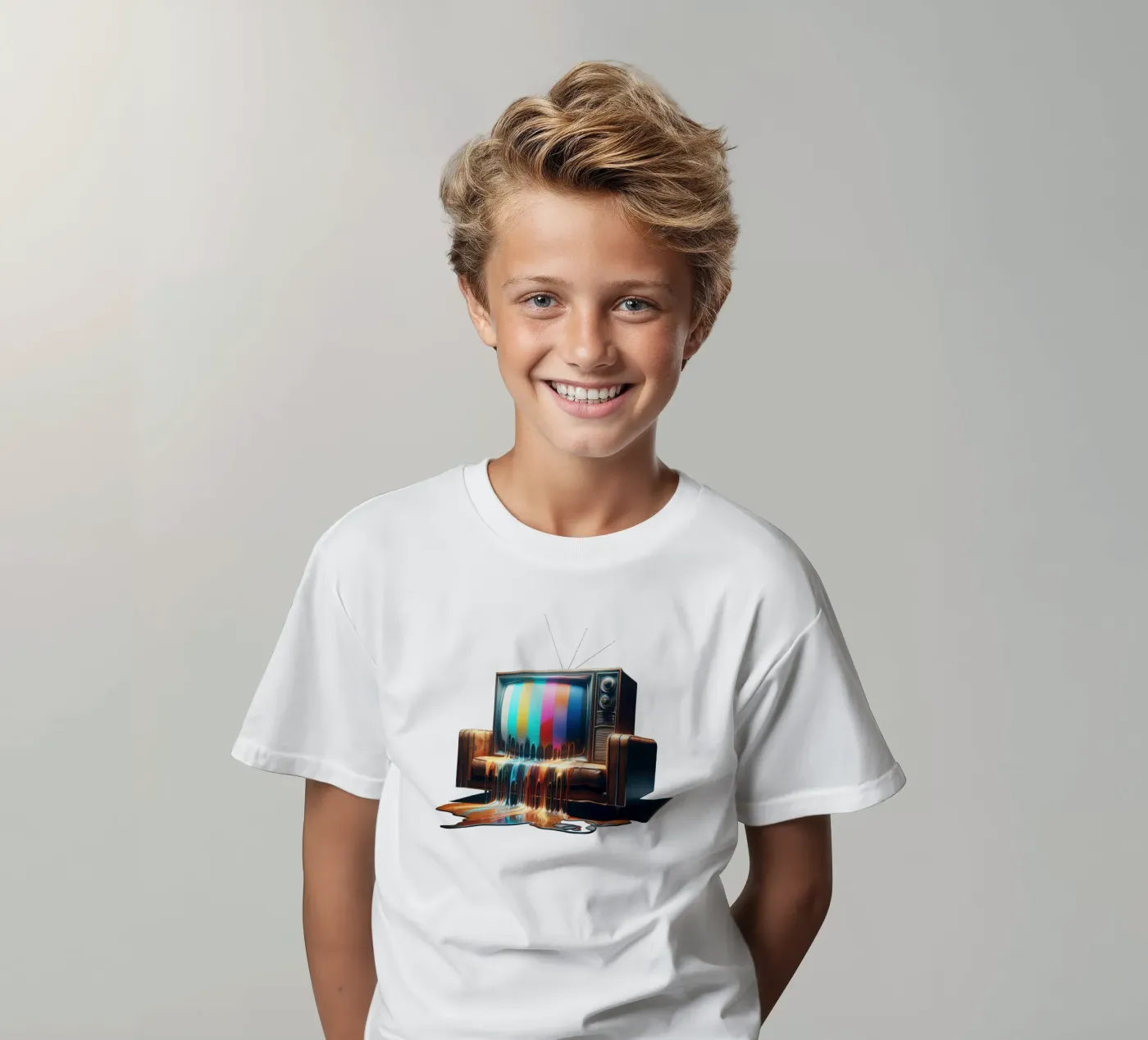 Junk TV t-shirt bambini da Art Unleashed