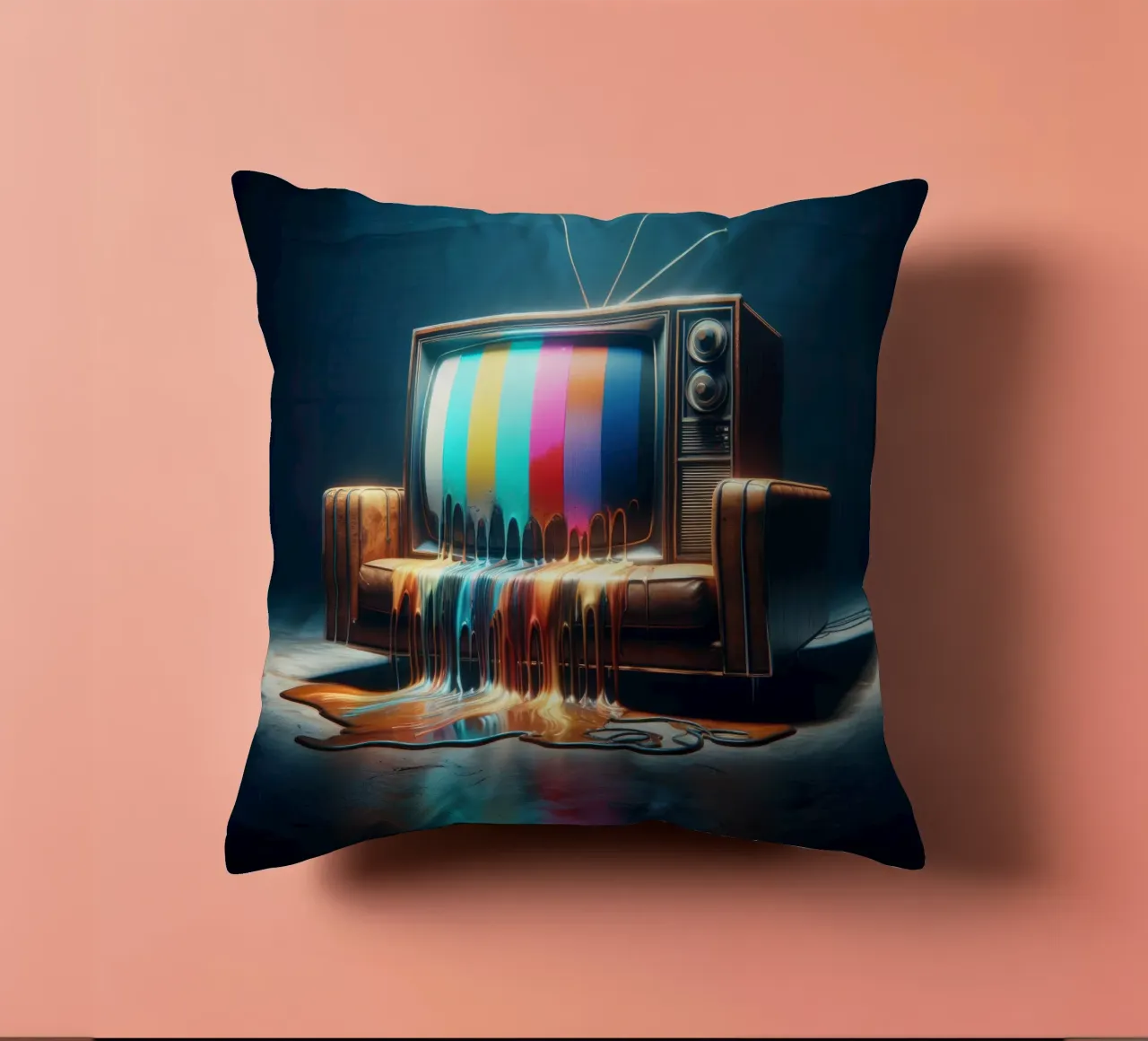 Junk TV cuscino da Art Unleashed