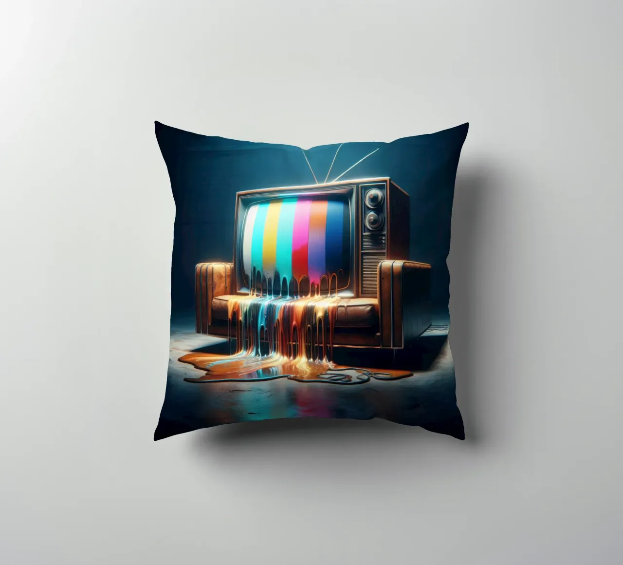 Junk TV cuscino da Art Unleashed