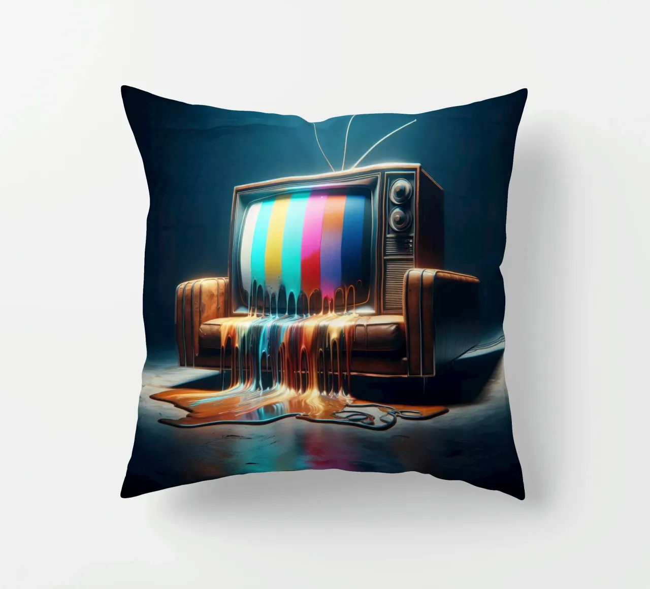 Junk TV cuscino da Art Unleashed