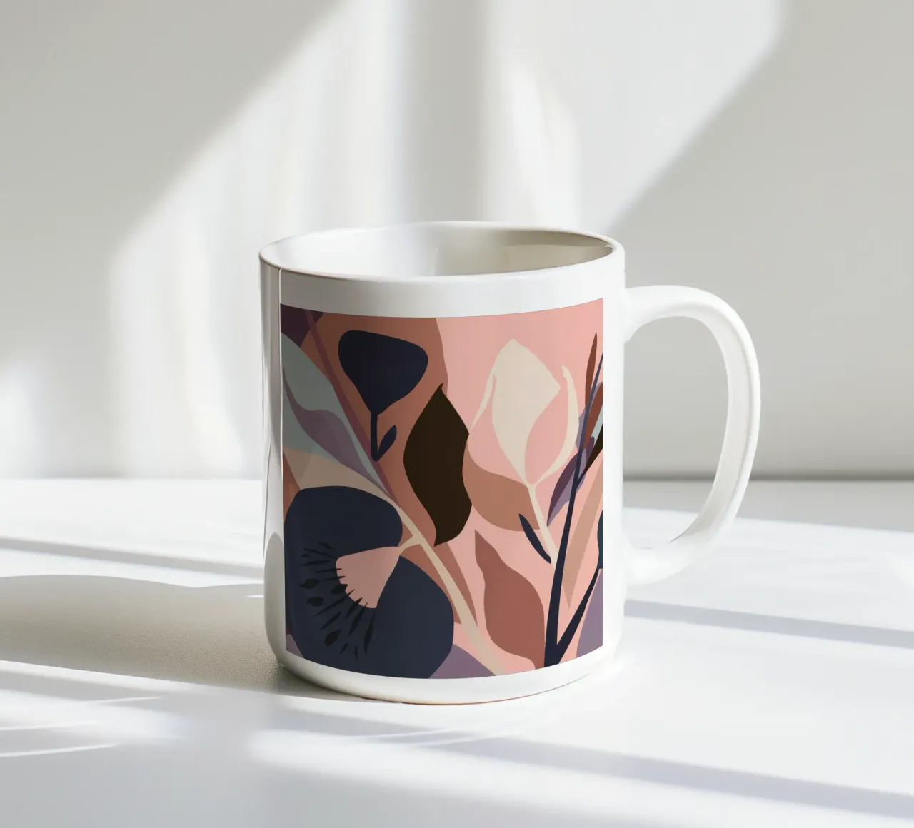 Fogliame pastello color terra tazza in ceramica da Line Fable
