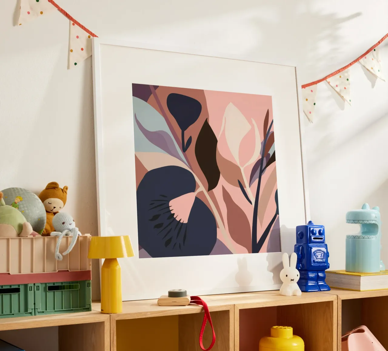Feuillage terreux pastel poster de Line Fable