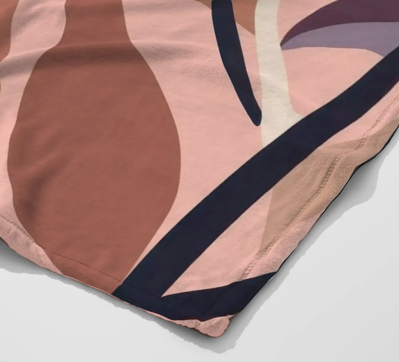 Fogliame pastello color terra coperta in pile da Line Fable