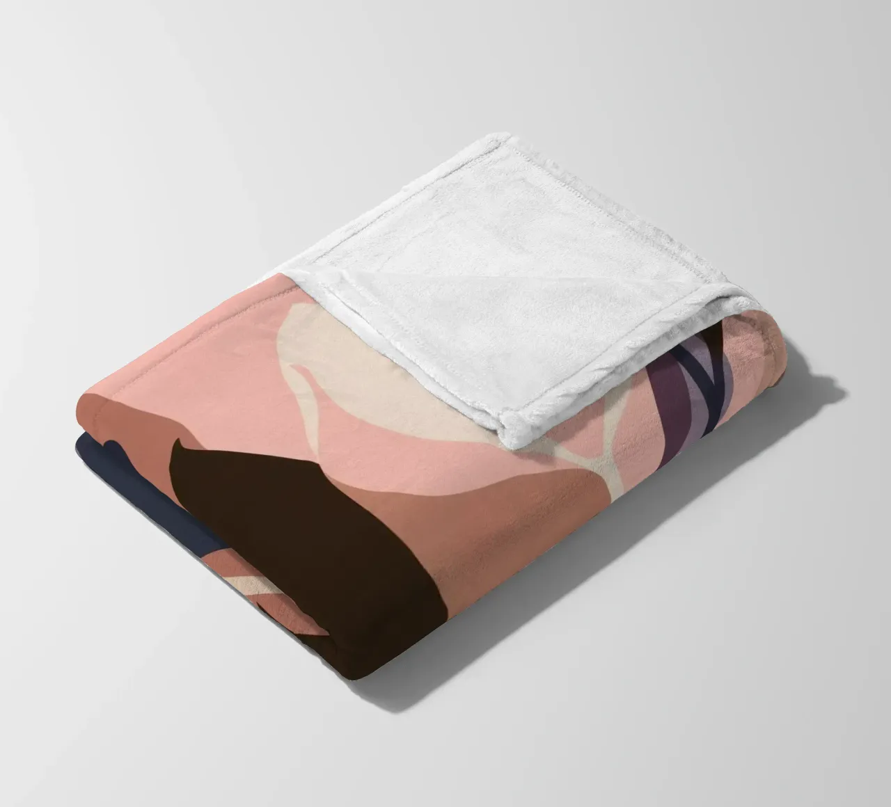Fogliame pastello color terra coperta in pile da Line Fable