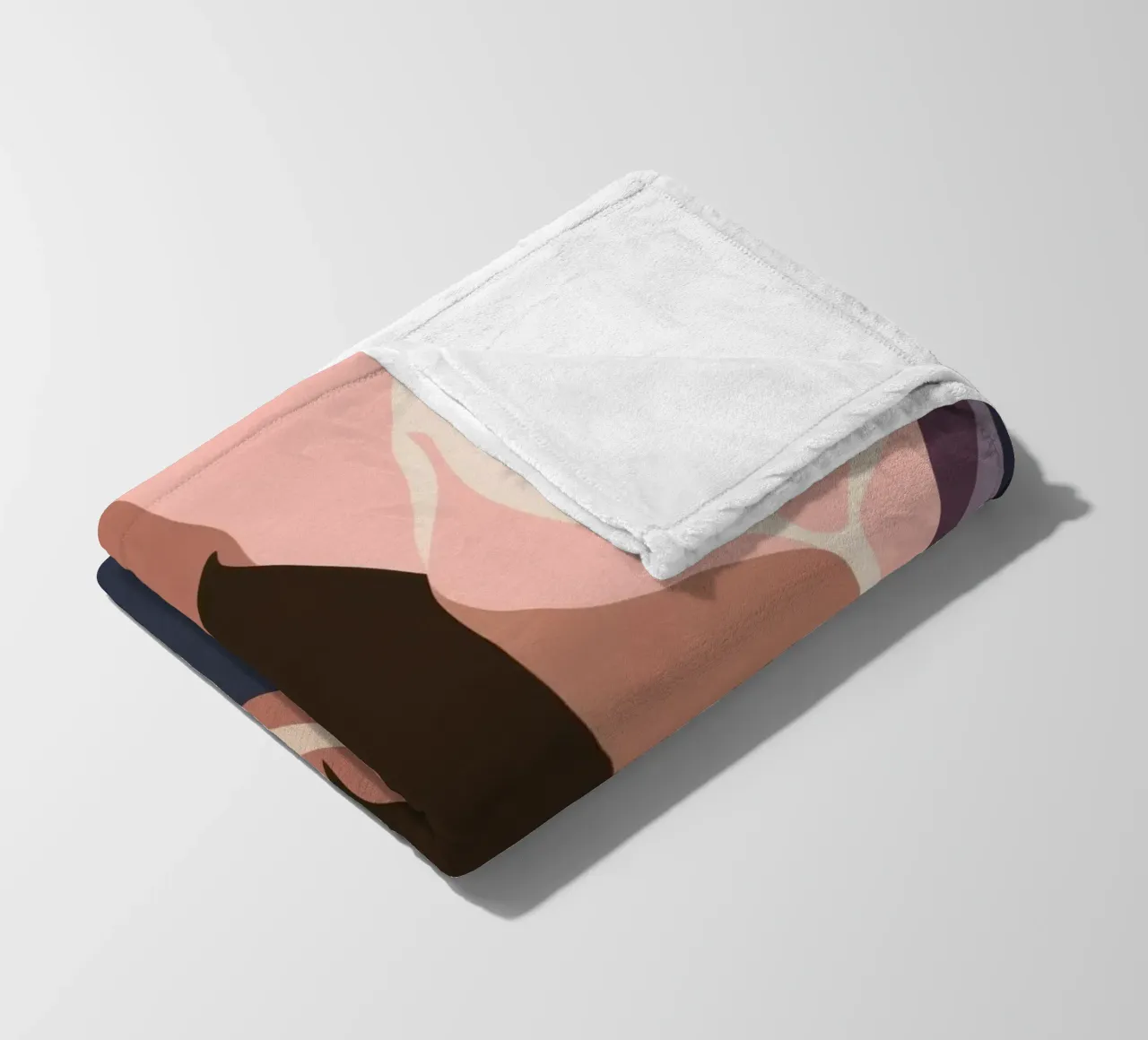 Fogliame pastello color terra coperta in pile da Line Fable