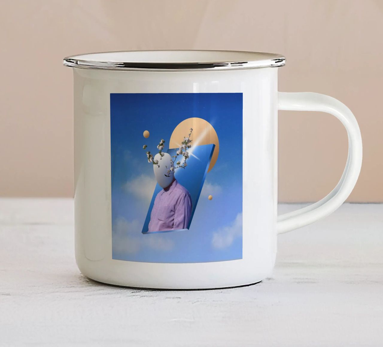 And then suddenly spring tazza in smalto da Evgeniy Stepanets