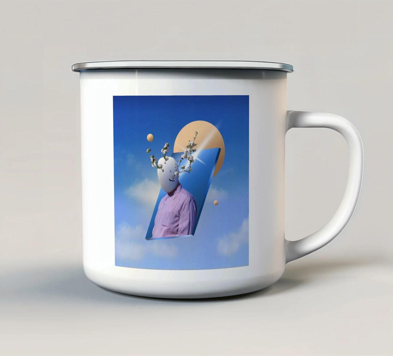 And then suddenly spring tazza in smalto da Evgeniy Stepanets