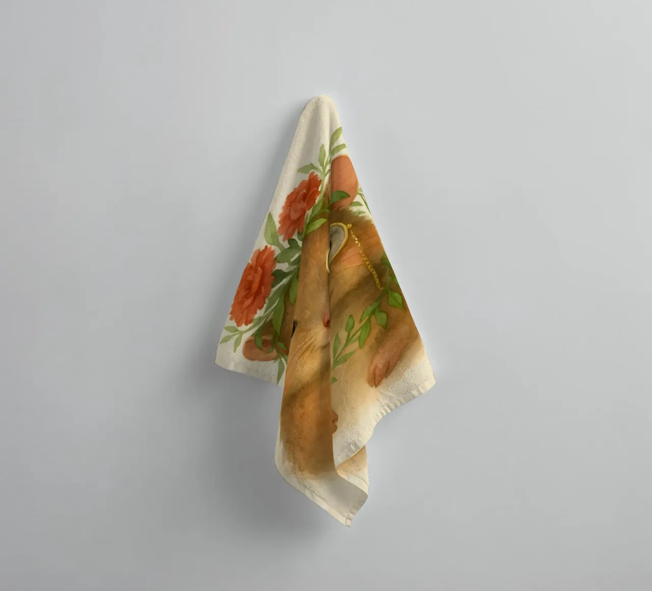 The Botanist Hamster: Petals & Perspective badhanddoek van Graceful Desine