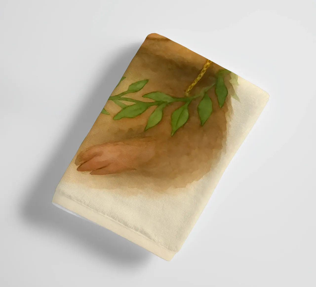 The Botanist Hamster: Petals & Perspective badhanddoek van Graceful Desine